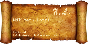 Németh Lotti névjegykártya